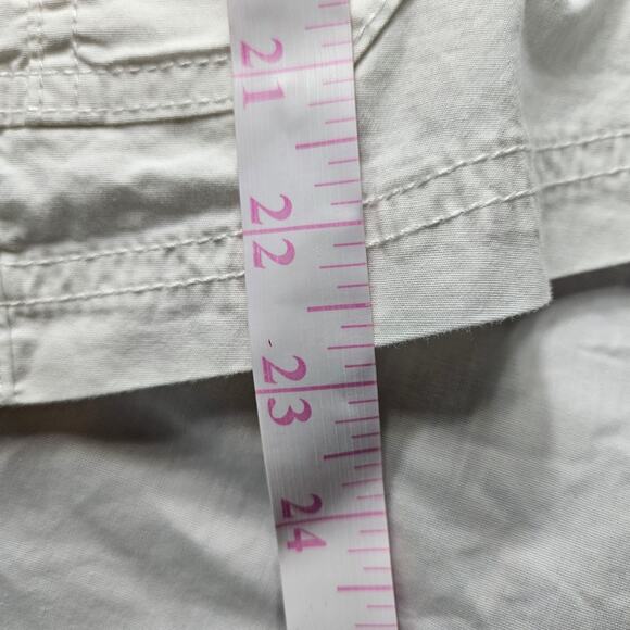 Lane Bryant Embellished Lightweight Zip-Up Jacket Roll-Tab Sleeve Sz. 18 Ivory - Picture 11 of 12